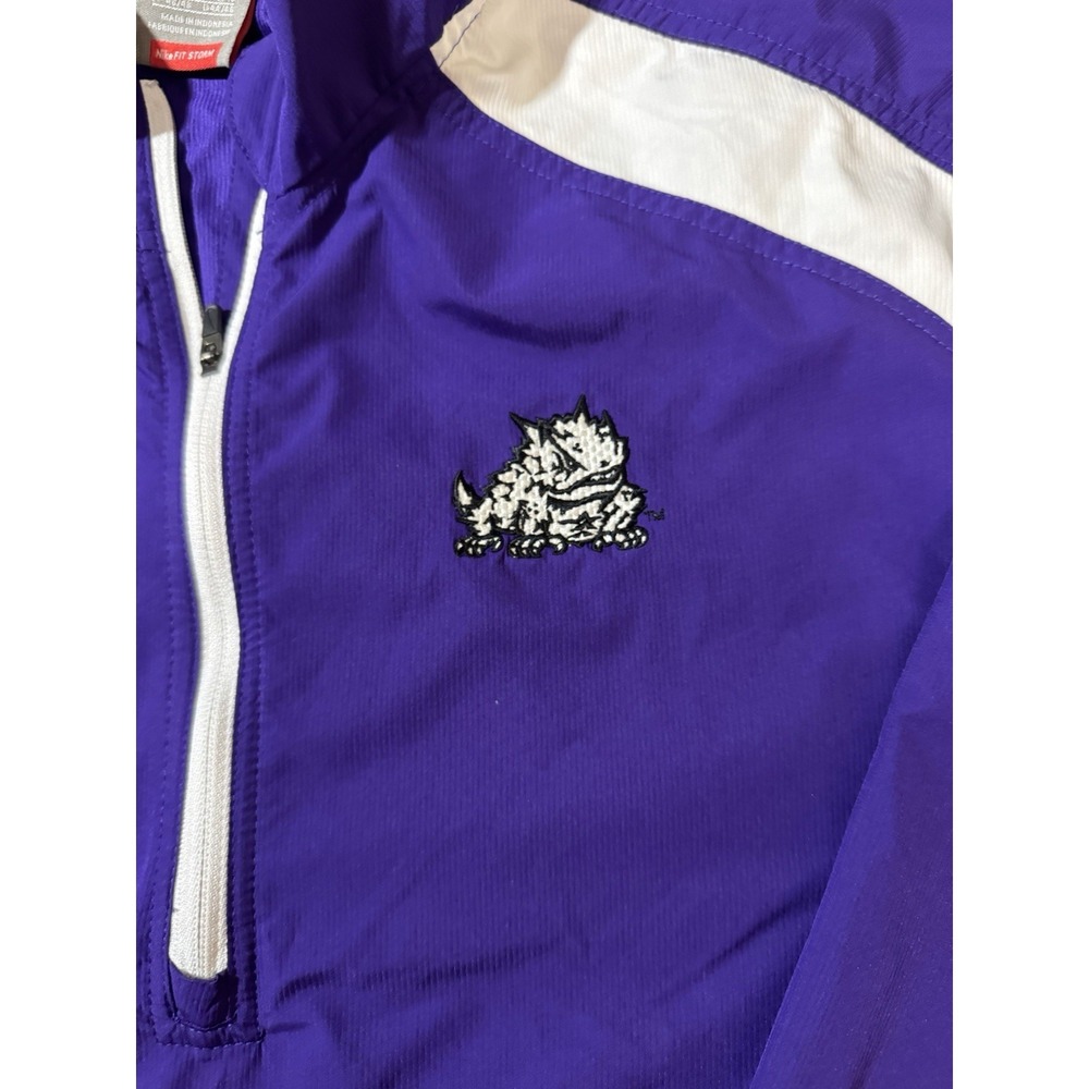 TCU Horned Frogs Jacket Mens Med  NCAA Football Nike Storm Fit Pullover - Picture 3 of 7